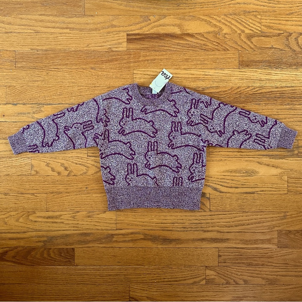 Tea Collection Marled Yarn Bunny Sweater XS (2-3) NWT